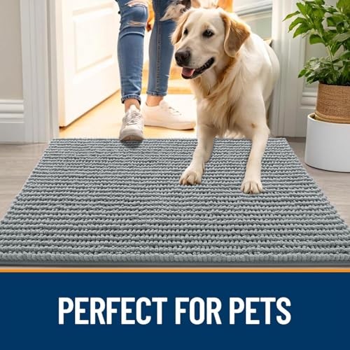 37% Off OLANLY Absorbent Chenille Dog Door Mat for Muddy Paws - Image 6