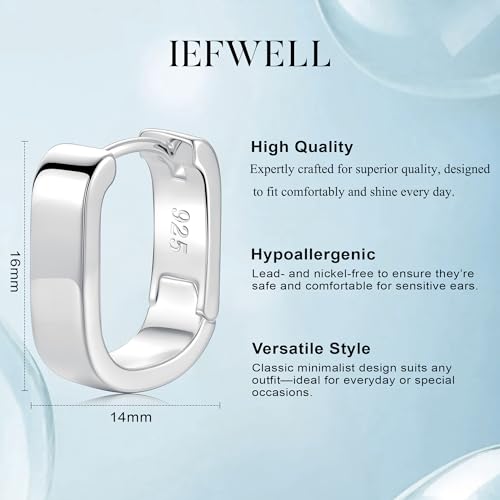 43% Off IEFWELL Sterling Silver Huggie Hoop Earrings - Image 5