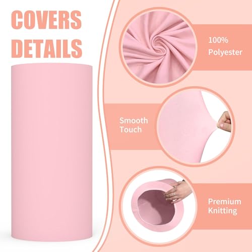 50% Off Set of 5 Multicolor Cylinder Pedestal Covers - Image 4