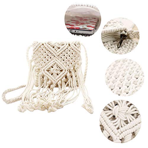 Women Tassel Shoulder Bag - Boho Crochet Messenger - Image 2