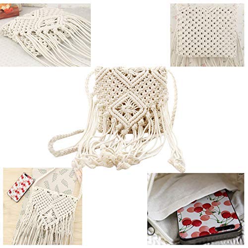 Women Tassel Shoulder Bag - Boho Crochet Messenger - Image 3