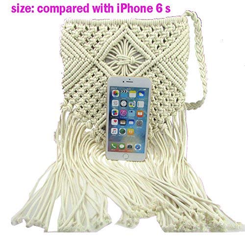 Women Tassel Shoulder Bag - Boho Crochet Messenger - Image 4