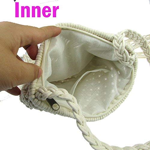 Women Tassel Shoulder Bag - Boho Crochet Messenger - Image 5