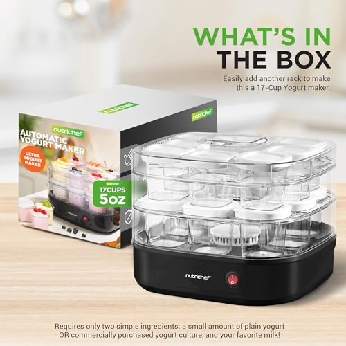 Nutrichef 17 Cup Yogurt Maker with Coupon & Reusable Cups - Image 3