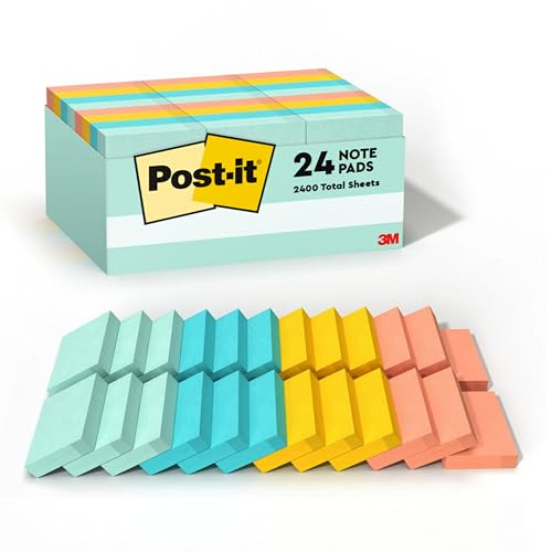 24-Pack Post-it Notes, Beachside Cafe, Under $20 - Image 1