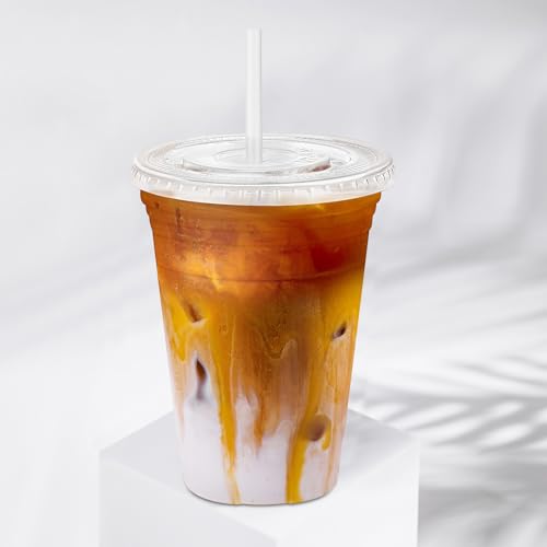 7% Off 100-Pack Clear Plastic Cups with Lids & Straws - Image 2