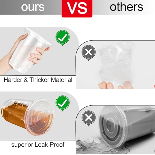 7% Off 100-Pack Clear Plastic Cups with Lids & Straws - Image 6