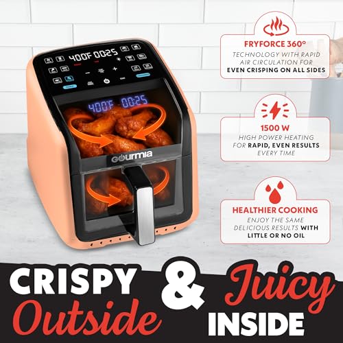 40% Off Gourmia 7 QT Air Fryer with Panoramic Window - Image 4