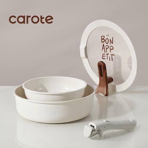 33% Off CAROTE Nonstick Ceramic Cookware Set with Detachable Handle - Image 3