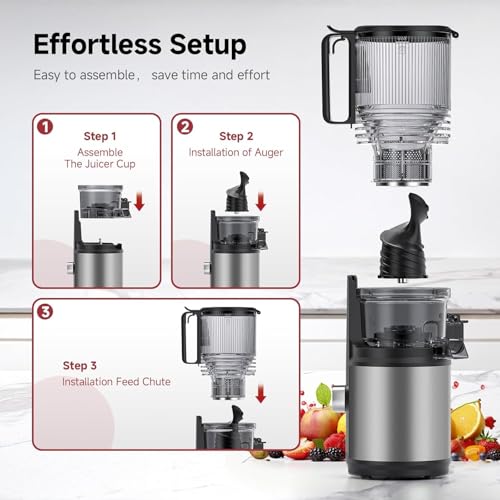 55% Off AMZCHEF Cold Press Juicer with Extra-Wide Chute - Image 5