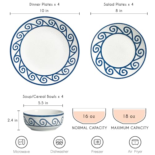 Save with Code: 12-Piece Stoneware Dinnerware Set for 4 - Image 5