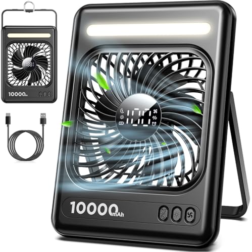 34% Off 10000mAh Portable Travel Fan with LED Lantern