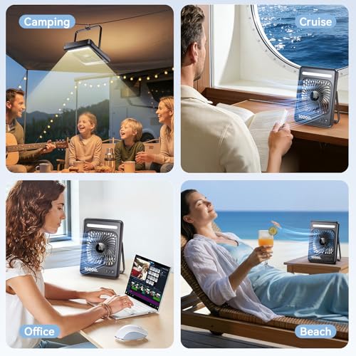 34% Off 10000mAh Portable Travel Fan with LED Lantern - Image 7