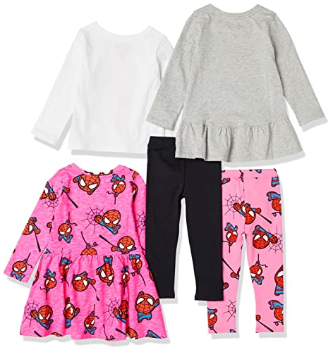 Amazon Essentials Disney Girls Cotton Outfit Set, Pack of 5 - Image 2