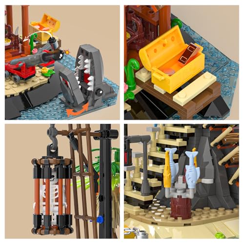 50% Off Pirate Island Building Kit - 3 Sets, 1499 PCS - Image 5