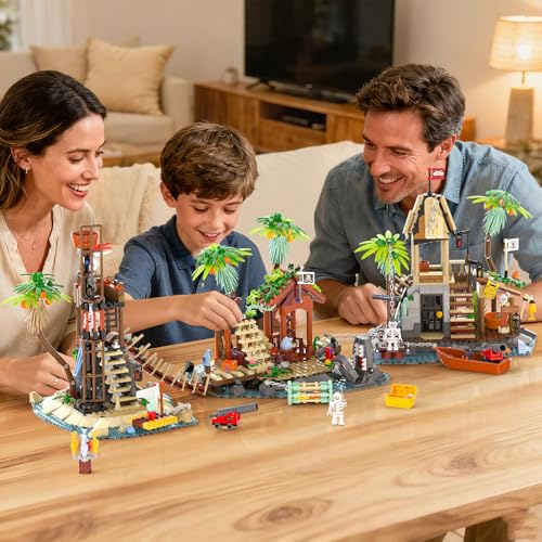 50% Off Pirate Island Building Kit - 3 Sets, 1499 PCS - Image 6
