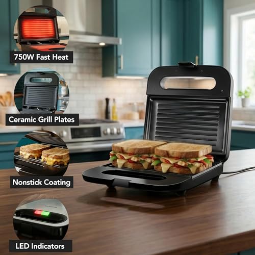 22% Off OVENTE Electric Panini Press Grill - Image 2