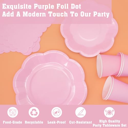 50% Off 350PCS Light Pink Party Supplies Set for 50 Guests - Image 4