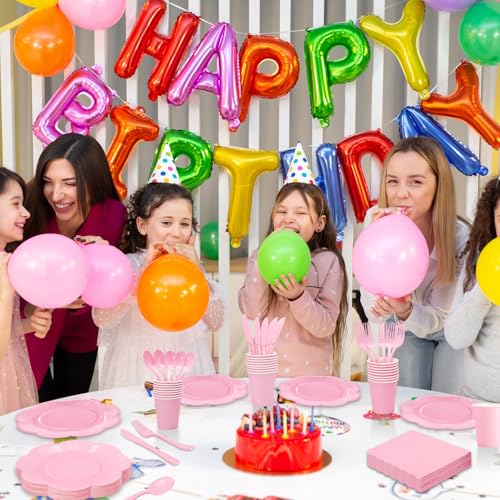 50% Off 350PCS Light Pink Party Supplies Set for 50 Guests - Image 7