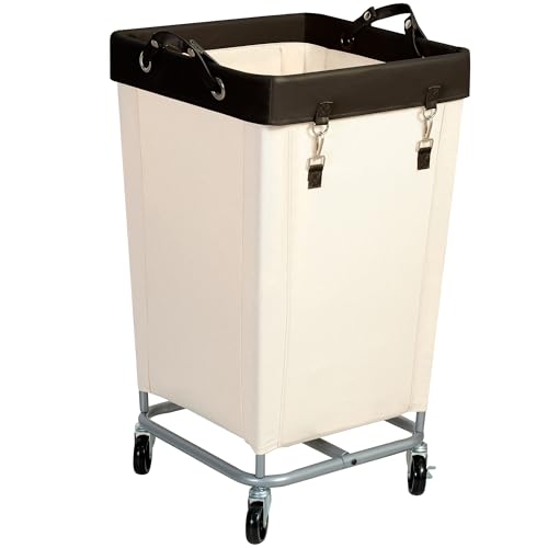 STO STO 160L Rolling Laundry Hamper with Wheels, Beige