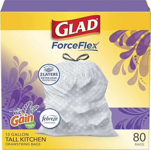 23% Off Glad ForceFlex Kitchen Trash Bags, 80 Count - Image 1