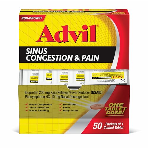 37% Off Advil Sinus Congestion & Pain Relief - 50 Tablets - Image 1
