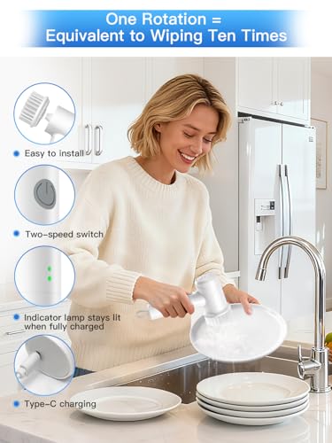 50% Off Cordless Electric Spin Scrubber with 6 Brush Heads - Image 3