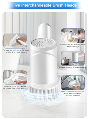 50% Off Cordless Electric Spin Scrubber with 6 Brush Heads - Image 4