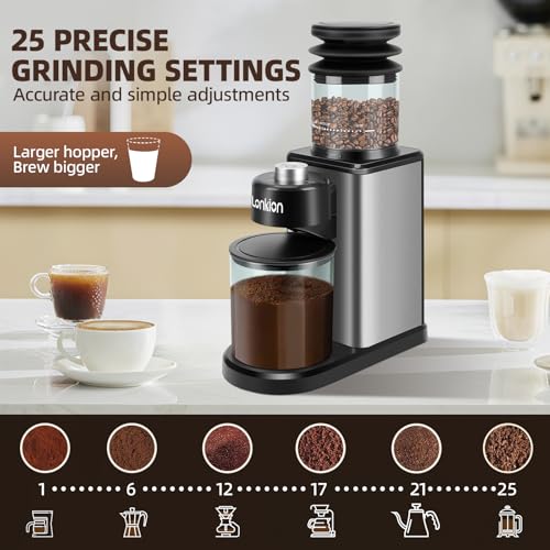 50% Off Lonkion Conical Burr Coffee Grinder with 25 Settings - Image 2
