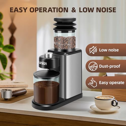 50% Off Lonkion Conical Burr Coffee Grinder with 25 Settings - Image 5