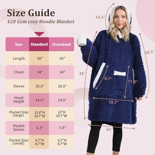 Wearable Blanket Hoodie for Women - Cozy Gift Under $30 - Image 5