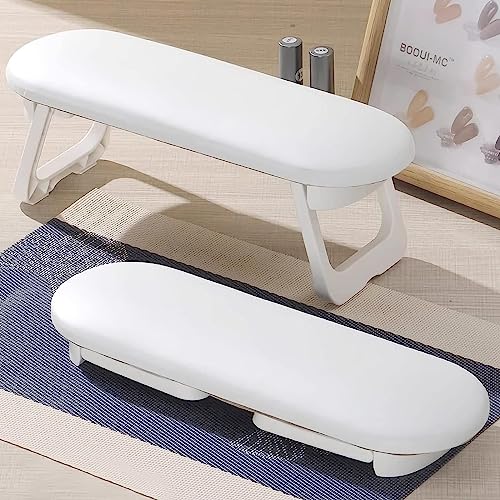 Diesisa Foldable Nail Arm Rest with Mat for Salon & Home Use - Image 1
