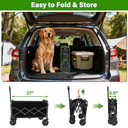 Save 35% on Heavy Duty Folding Wagon Cart with All-Terrain Wheels - Image 4