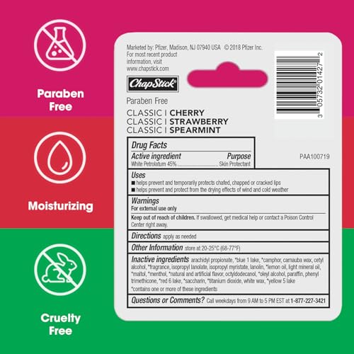 Save on ChapStick 3-Pack Lip Balm Set - Spearmint, Cherry, Strawberry - Image 2