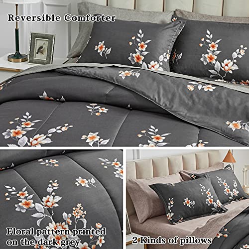 Save on 7-Piece Queen Floral Bedding Set with Sheets - Image 3
