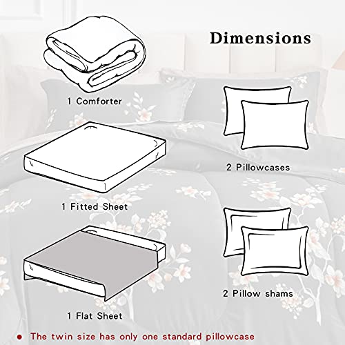 Save on 7-Piece Queen Floral Bedding Set with Sheets - Image 6