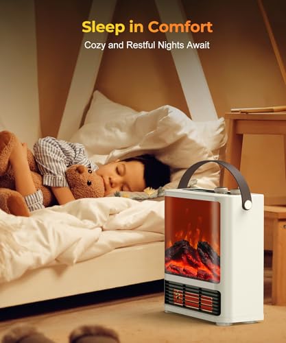 50% Off Abolee Fireplace Space Heater with 3D LED Flame - Image 3