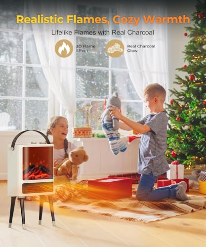 50% Off Abolee Fireplace Space Heater with 3D LED Flame - Image 4