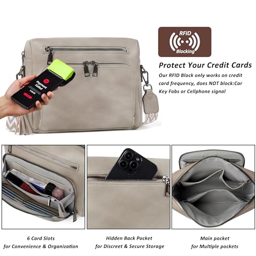 TANTOMI Vegan Leather Crossbody Bag with Code Y775OKKA - Image 5