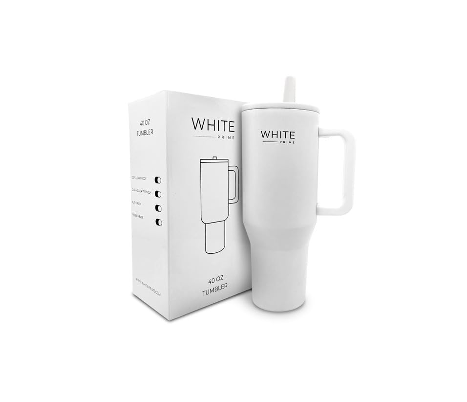 40 oz Insulated Tumbler with Handle & Straw - $9.99 - Image 1