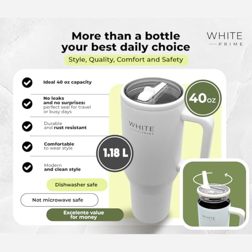 40 oz Insulated Tumbler with Handle & Straw - $9.99 - Image 4