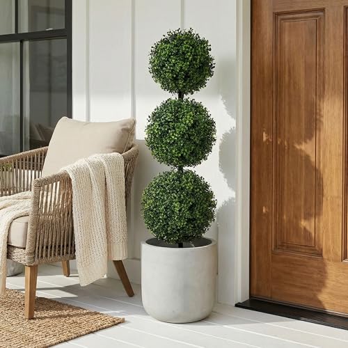 52% Off Nearly Natural Artificial Boxwood Topiary Tree - Image 2
