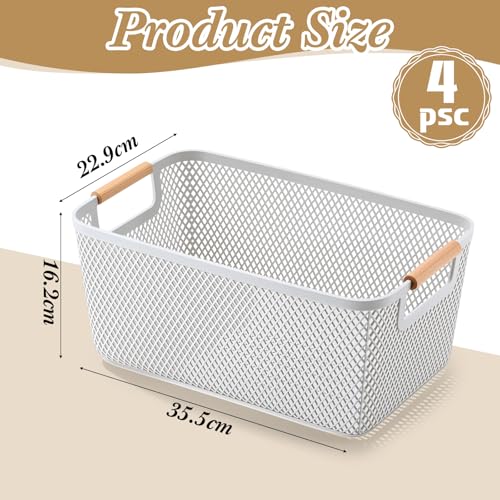 Save 60% on Ziliny 4-Pack Mesh Storage Baskets with Handles - Image 2