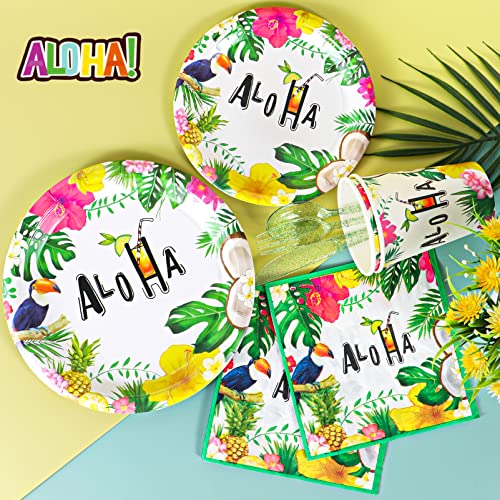 Atonofun Hawaiian Luau Party Supplies Set for 24 Guests - Image 3