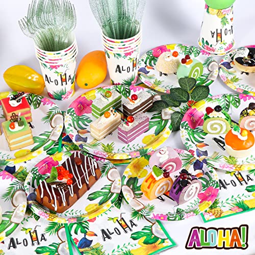 Atonofun Hawaiian Luau Party Supplies Set for 24 Guests - Image 4