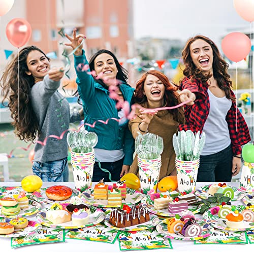 Atonofun Hawaiian Luau Party Supplies Set for 24 Guests - Image 5