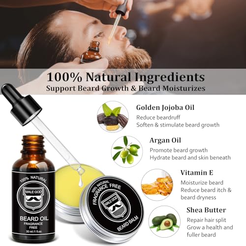 50% Off MALE GOD Beard Grooming Kit with Oil & Balm - Image 3
