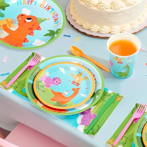 Dinosaur Party Supplies for 24 Guests - 168-Piece Set - Image 5
