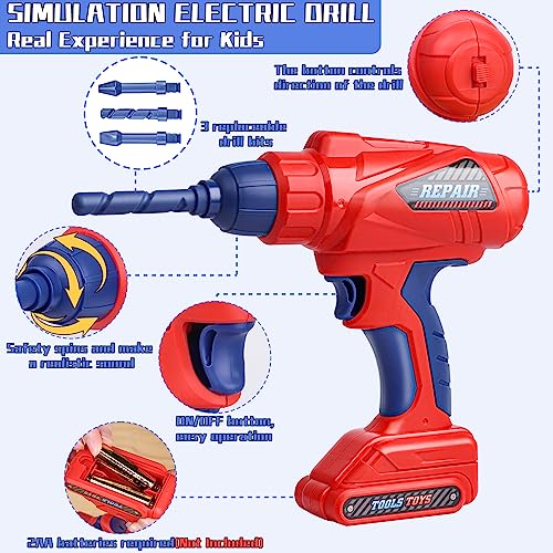 50% Off MAGIC4U 49-Piece Kids Tool Set with Electronic Drill - Image 2