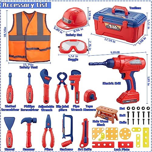 50% Off MAGIC4U 49-Piece Kids Tool Set with Electronic Drill - Image 5